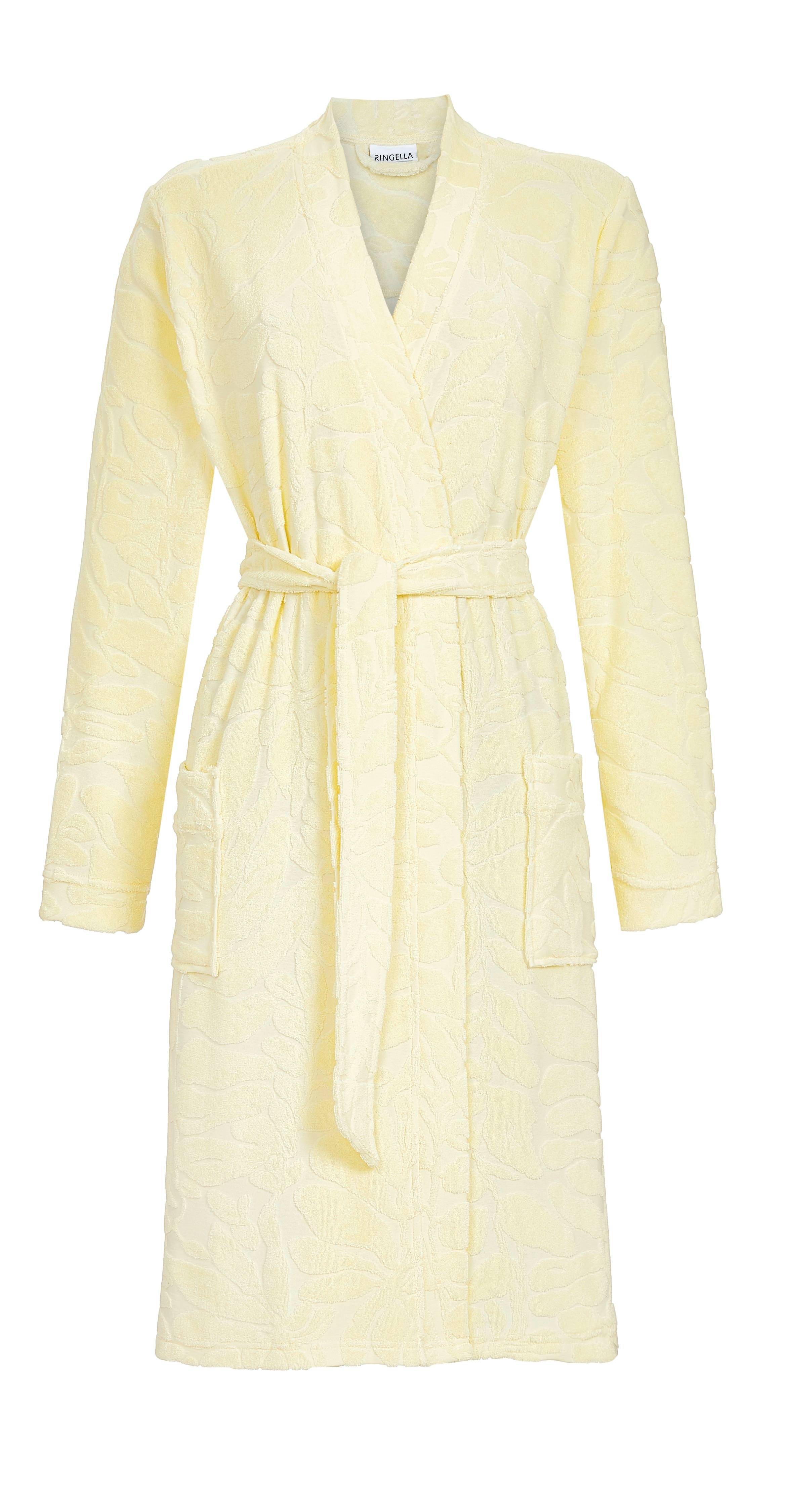 Wickelmantel aus Jacquard-Stretchfrottee