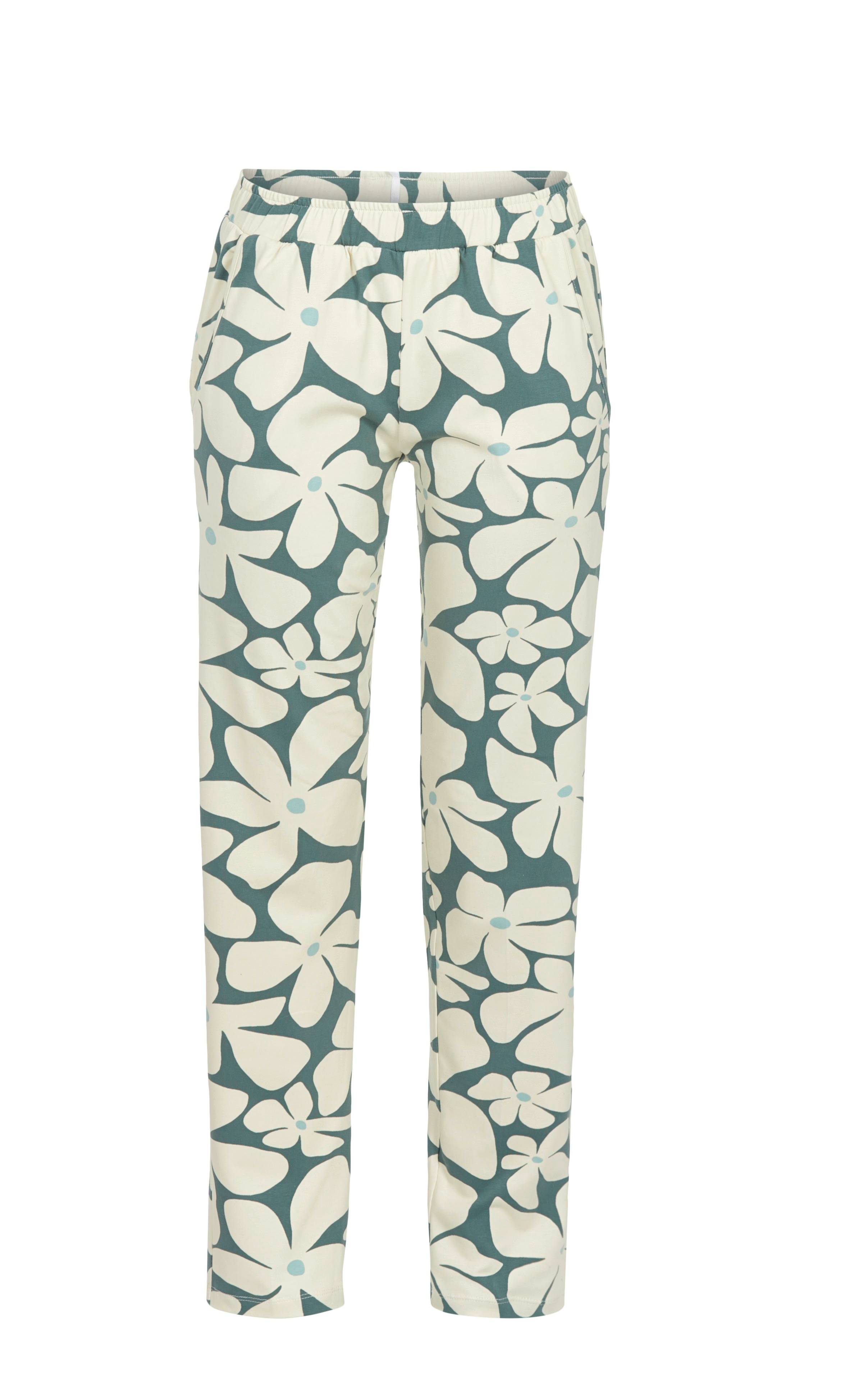 Lange Hose mit abstrahiertem Blumenprint
