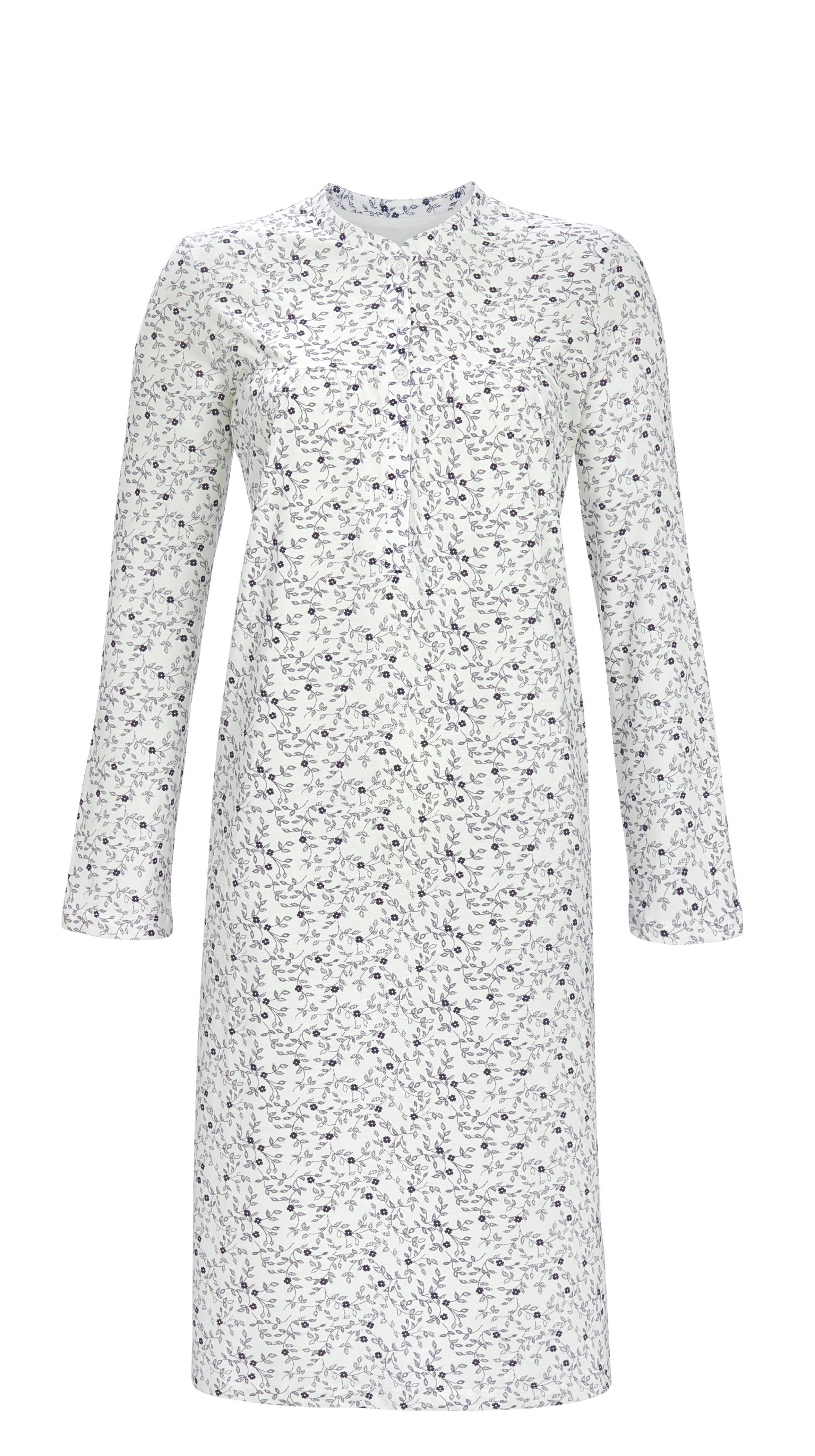 Nachthemd mit gekräuselter Passe