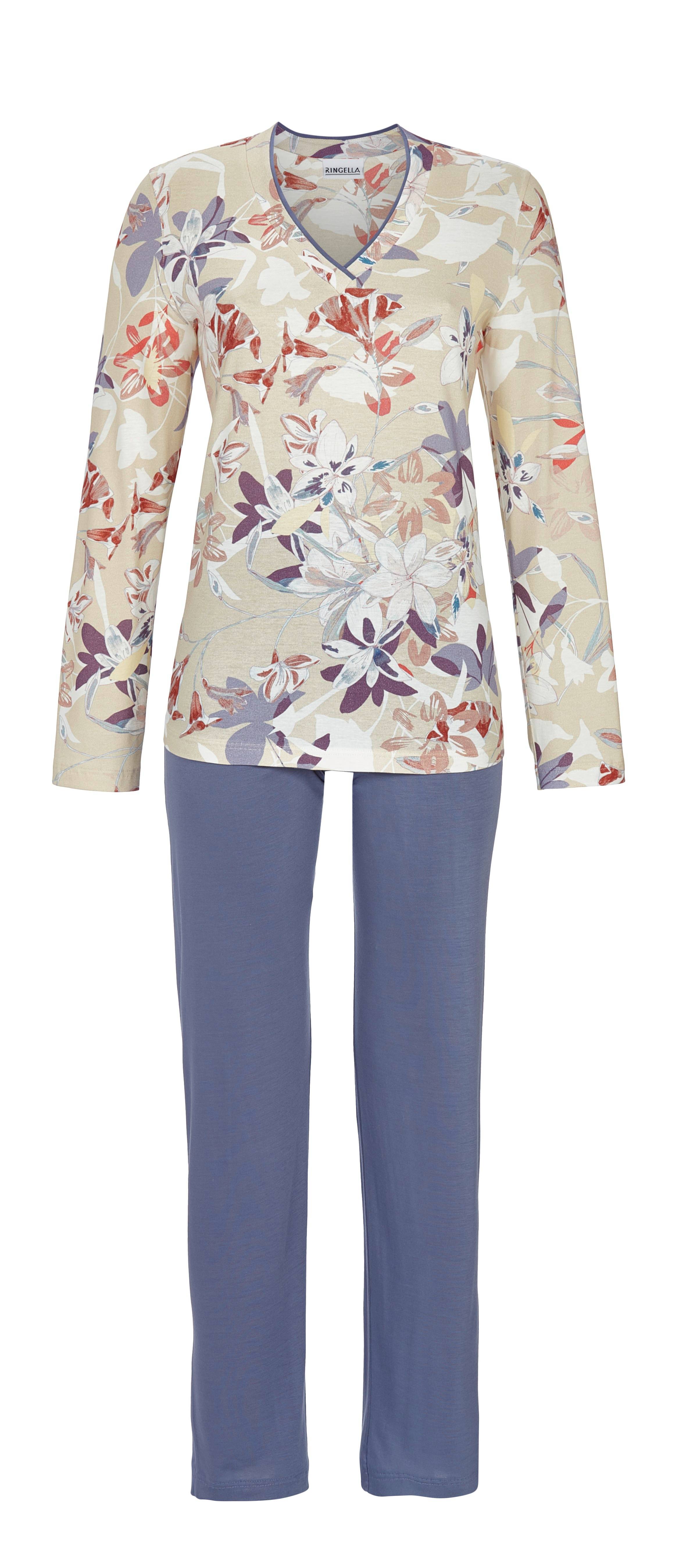 Pyjama mit abstrahiertem Blumenprint