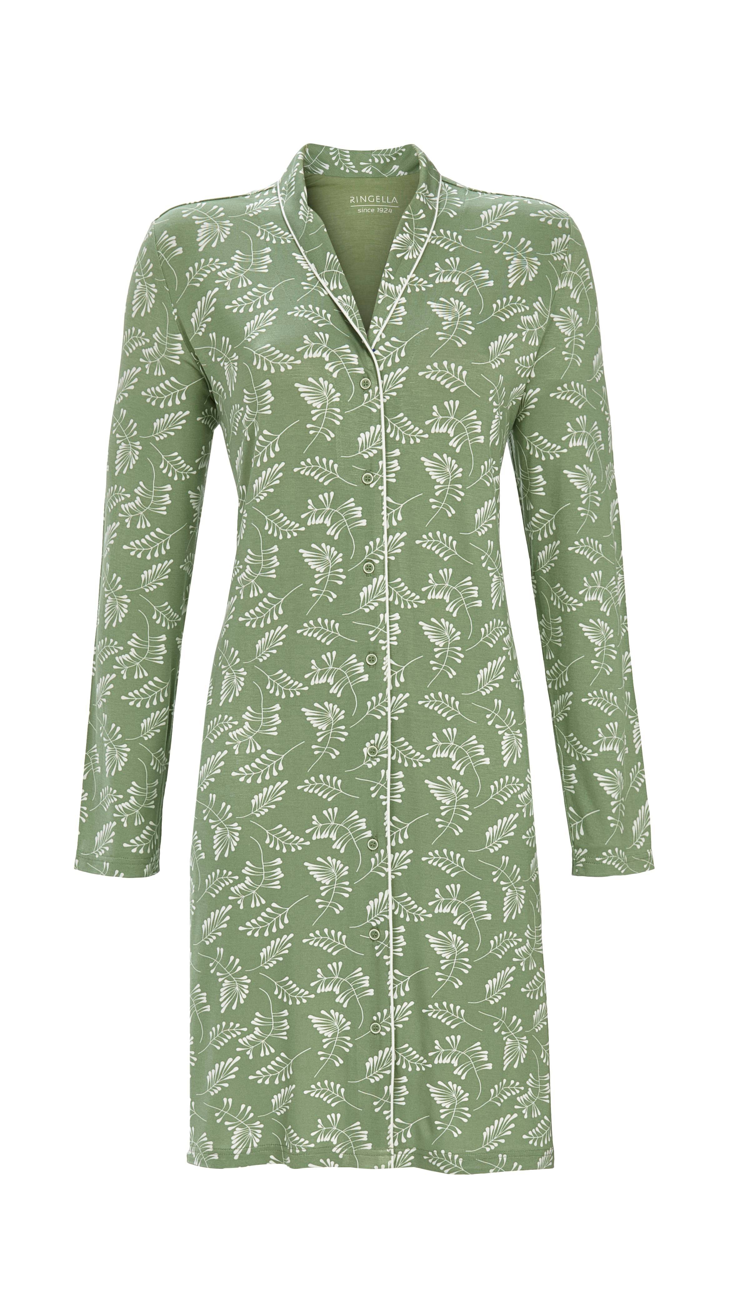 Nachthemd durchgeknöpft mit Schalrevers