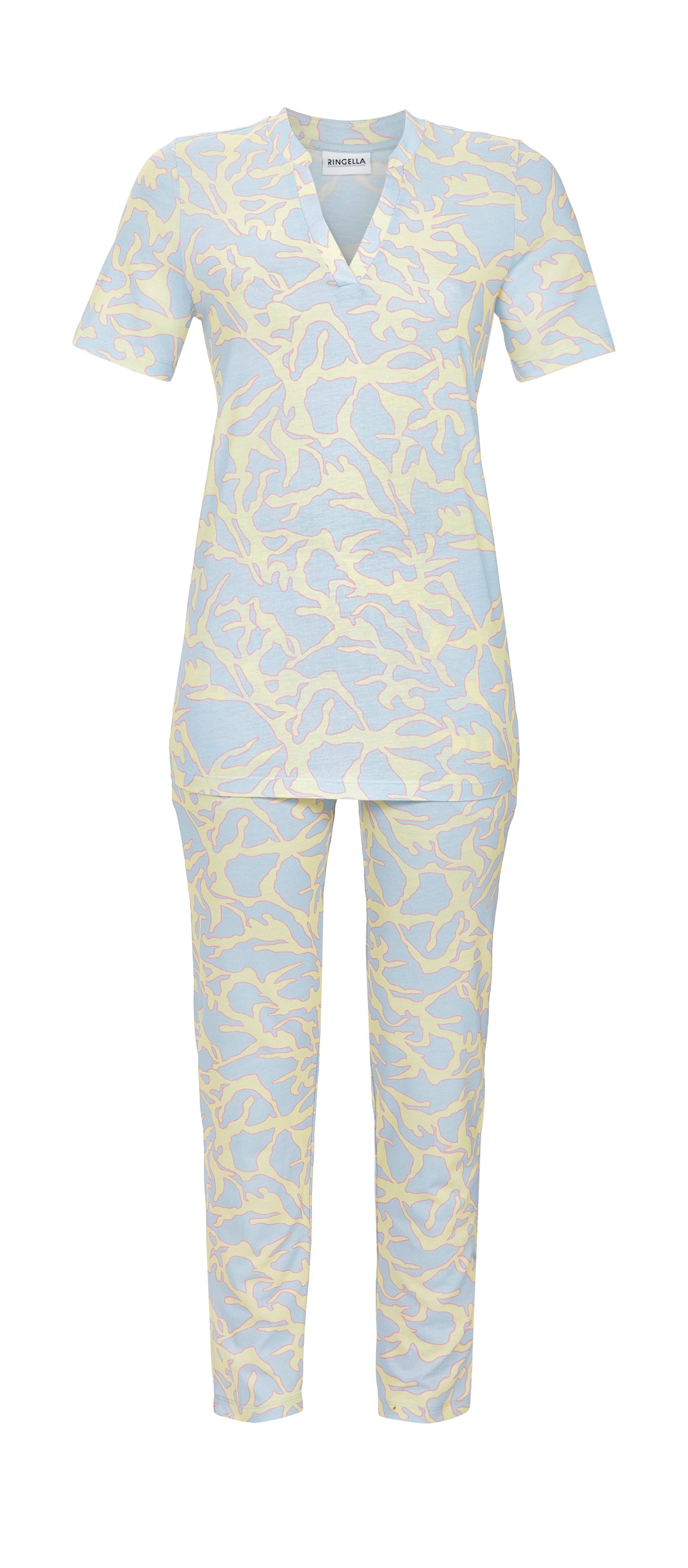 Pyjama mit V-Ausschnitt und 7/8 Hose