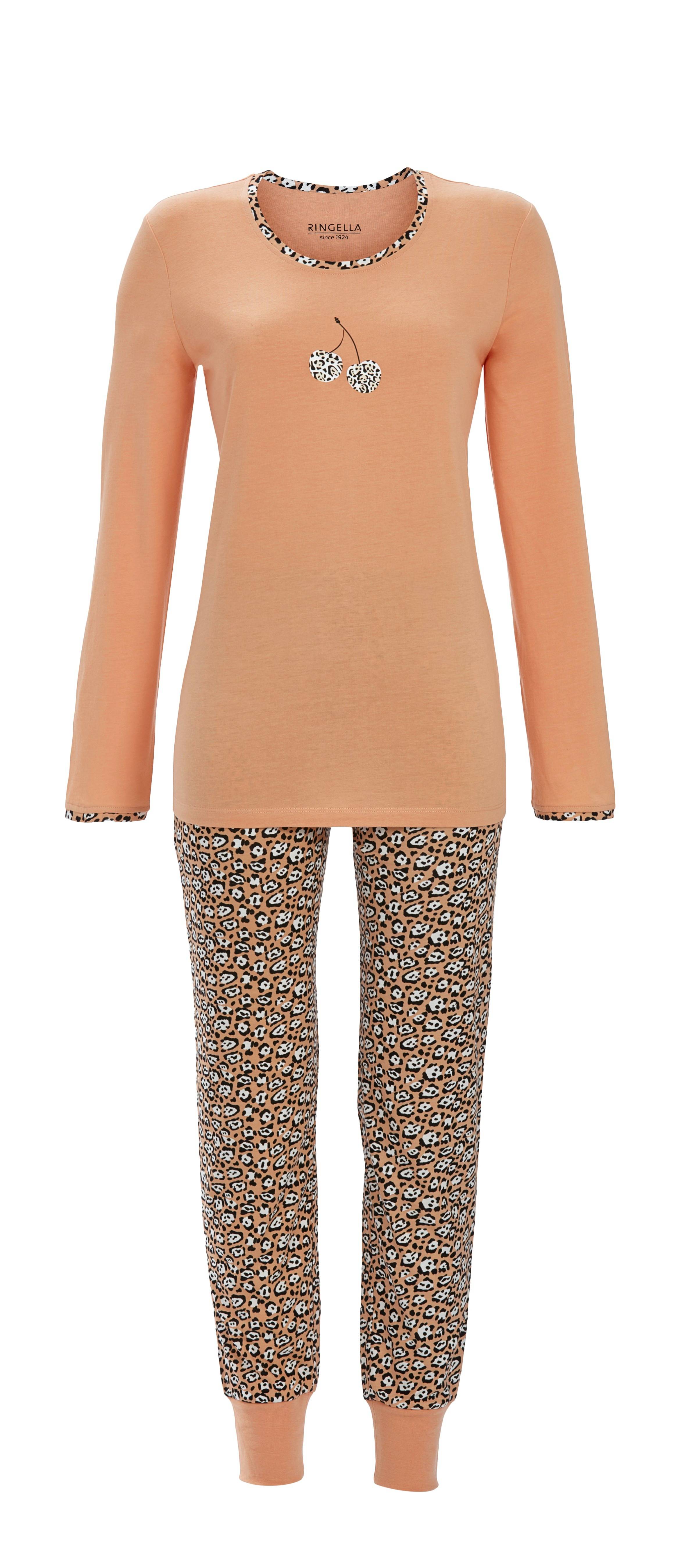 Pyjama mit Kirschen-Motivdruck