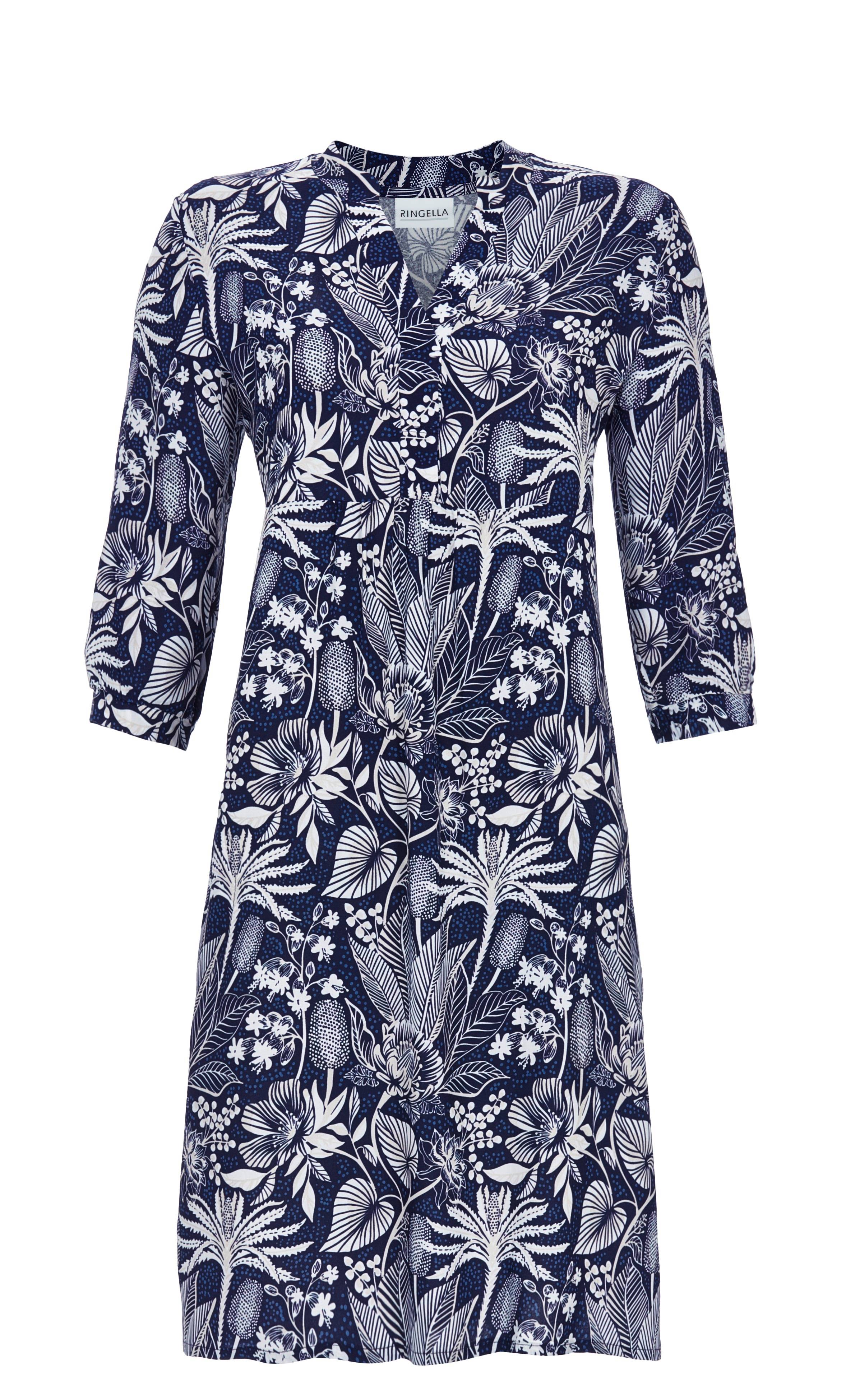 Tunikakleid mit 3/4 Arm und Seitentaschen