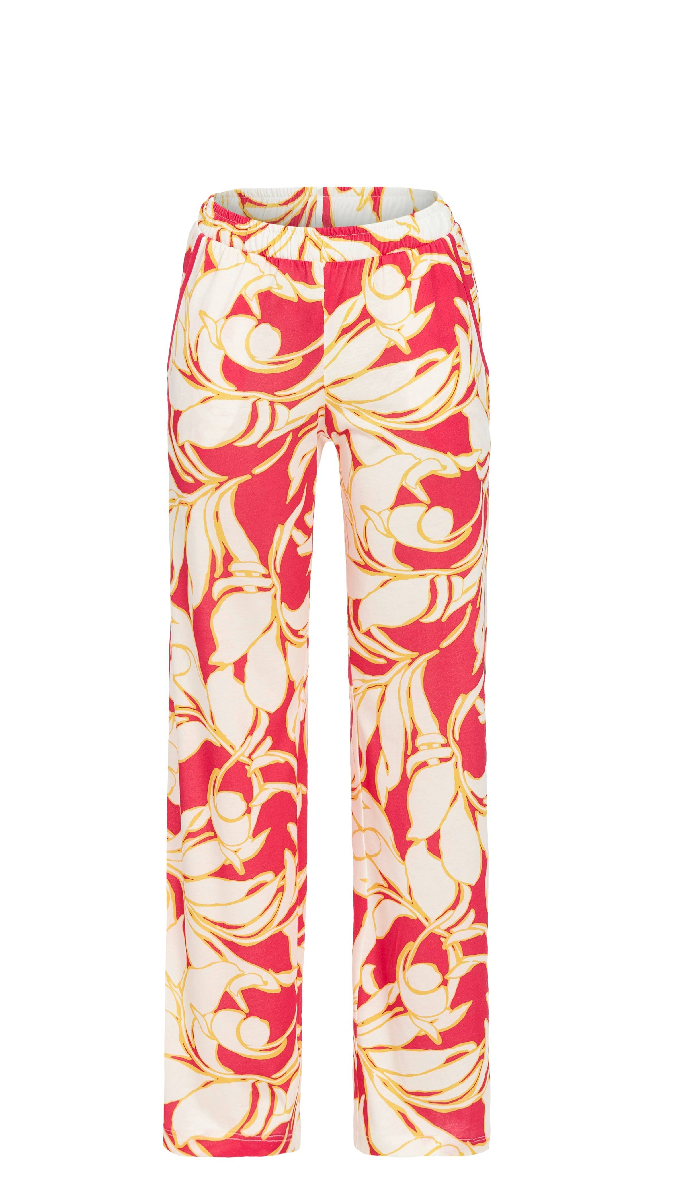 Lange Hose mit Blätterdessin