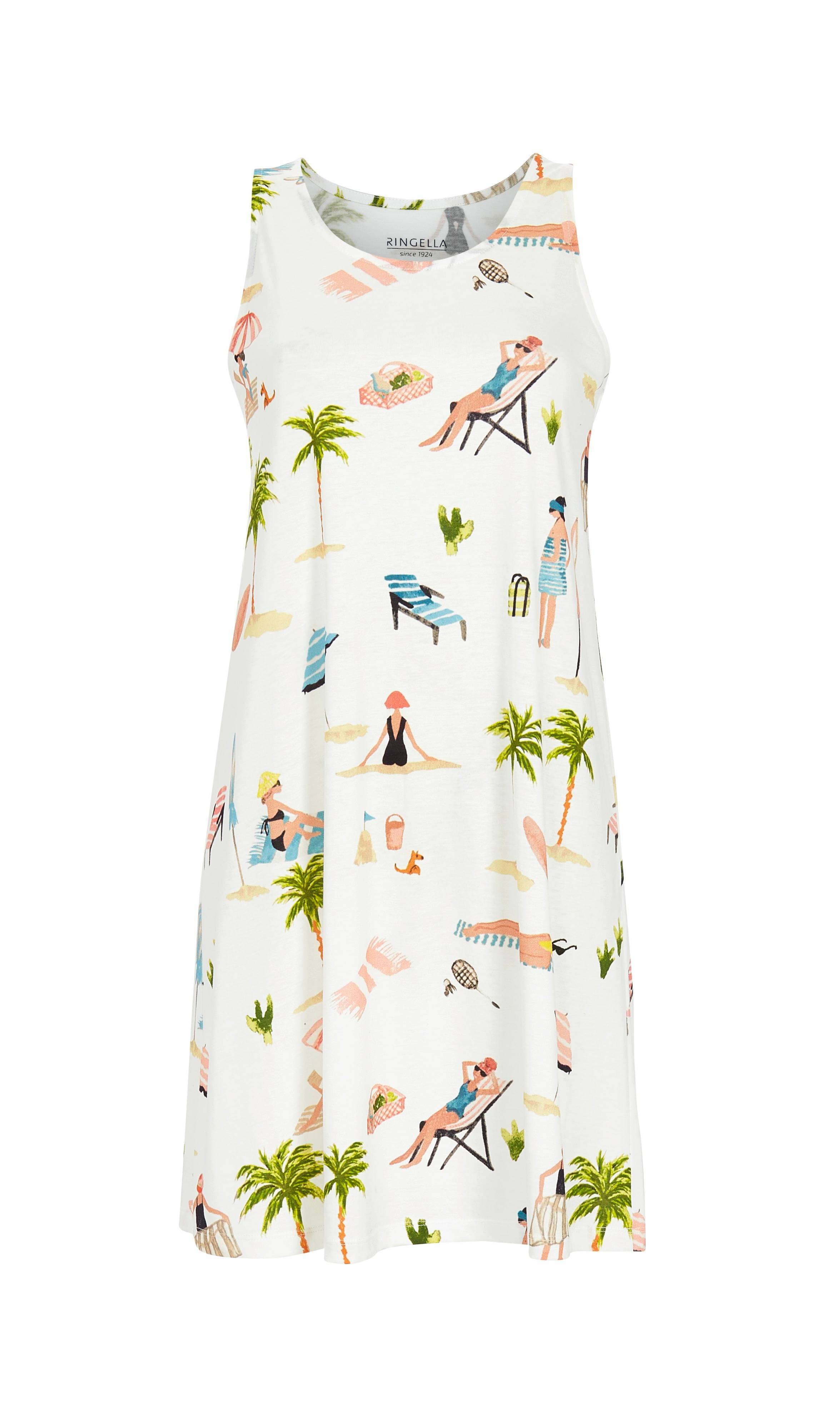 Ärmelloses Shirt mit Beach-Dessin