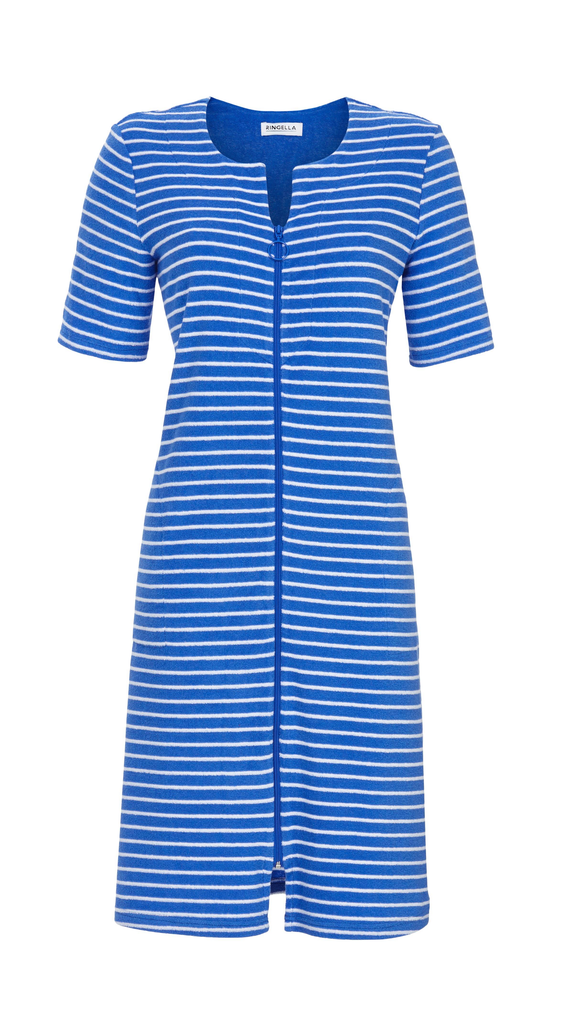 Kleid aus geringeltem Stretchfrottee