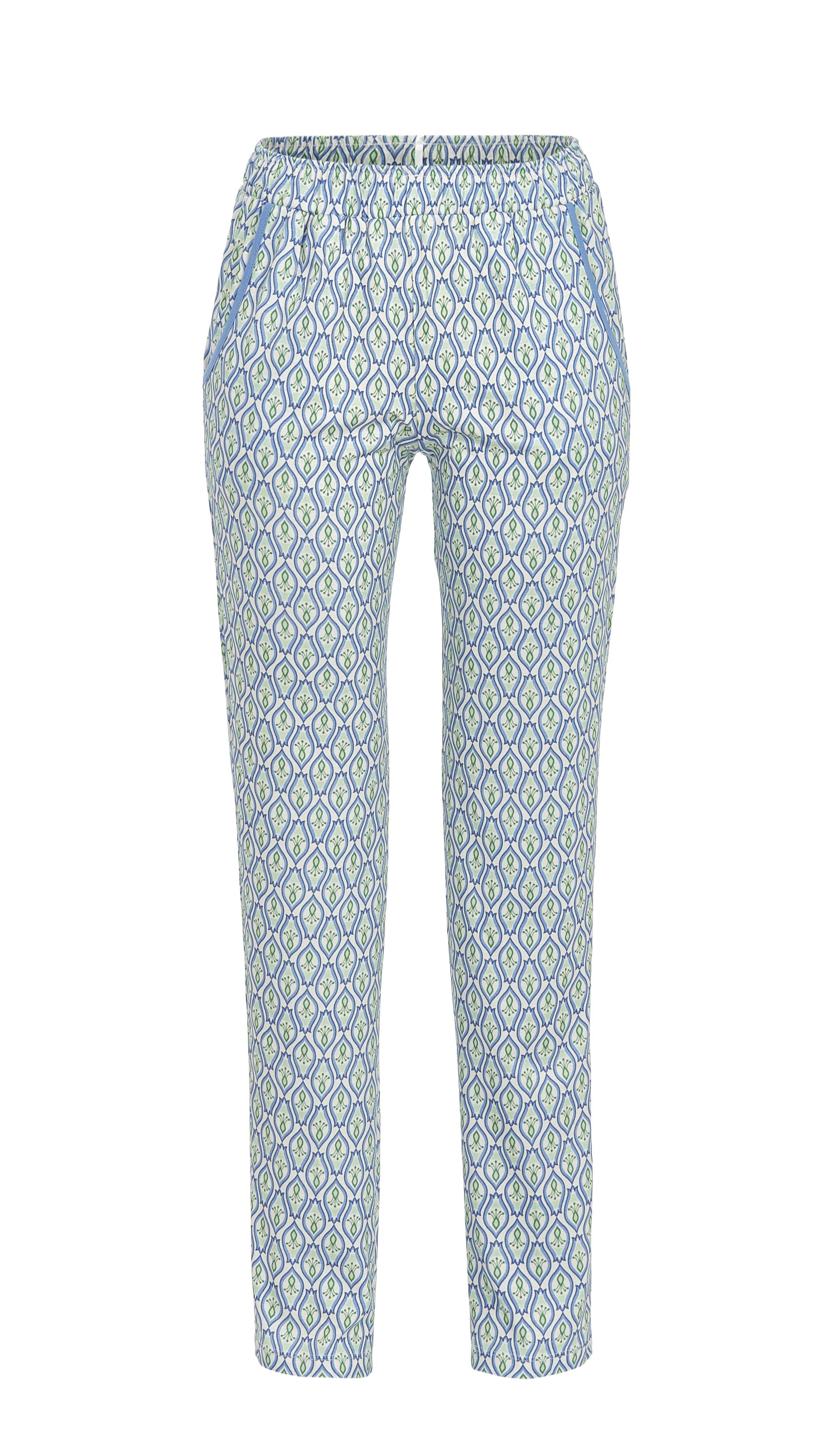 Lange Hose im floralen Ornament-Dessin