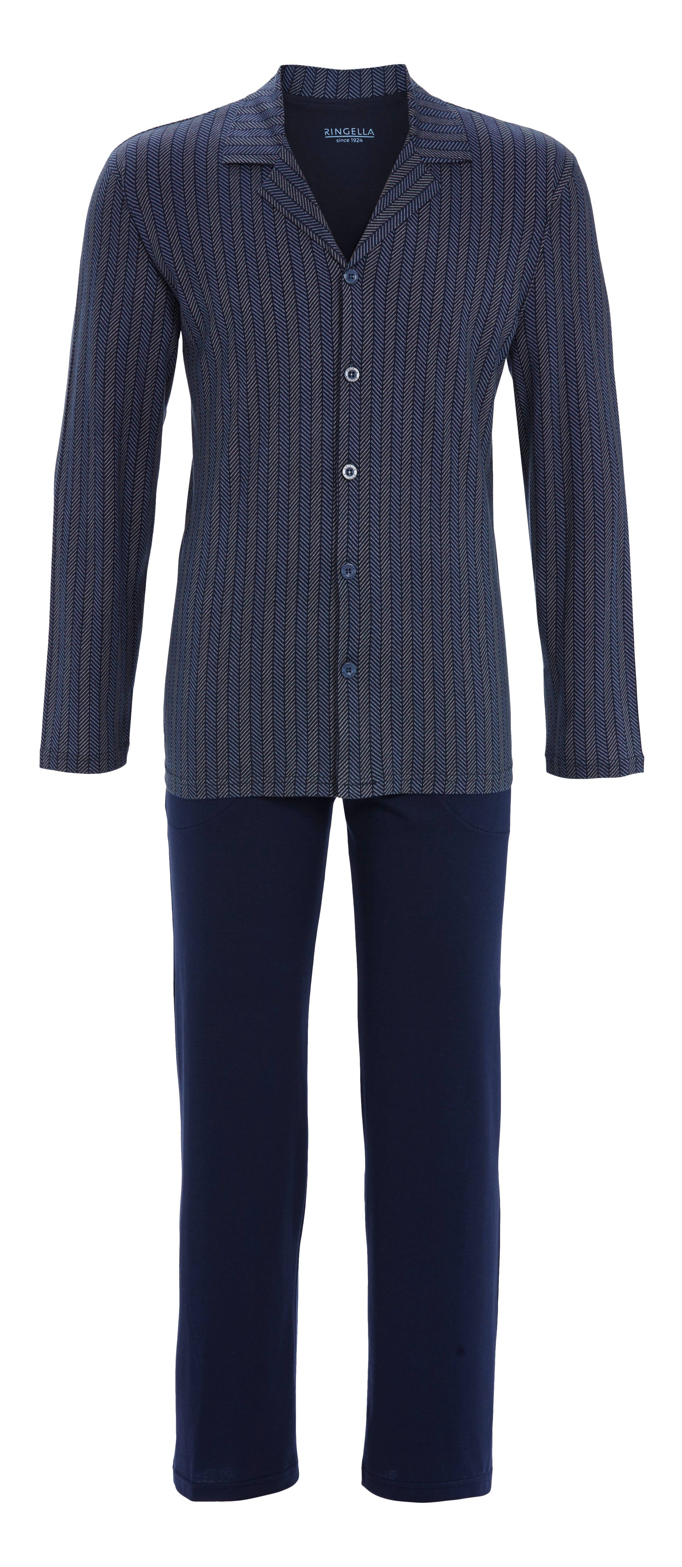 Pyjama mit durchgeknöpftem Oberteil