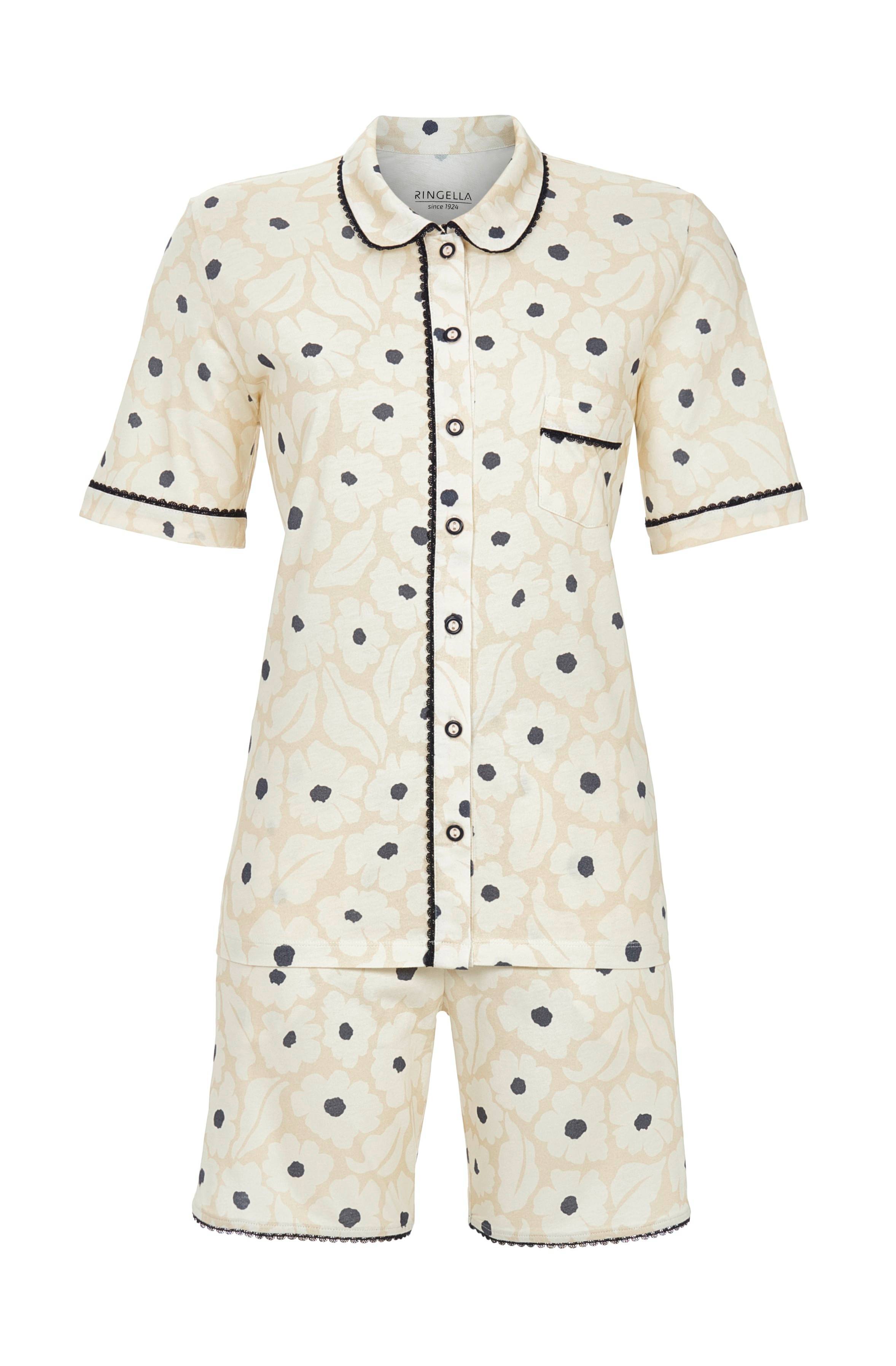 Shorty mit durchgeknöpftem Oberteil