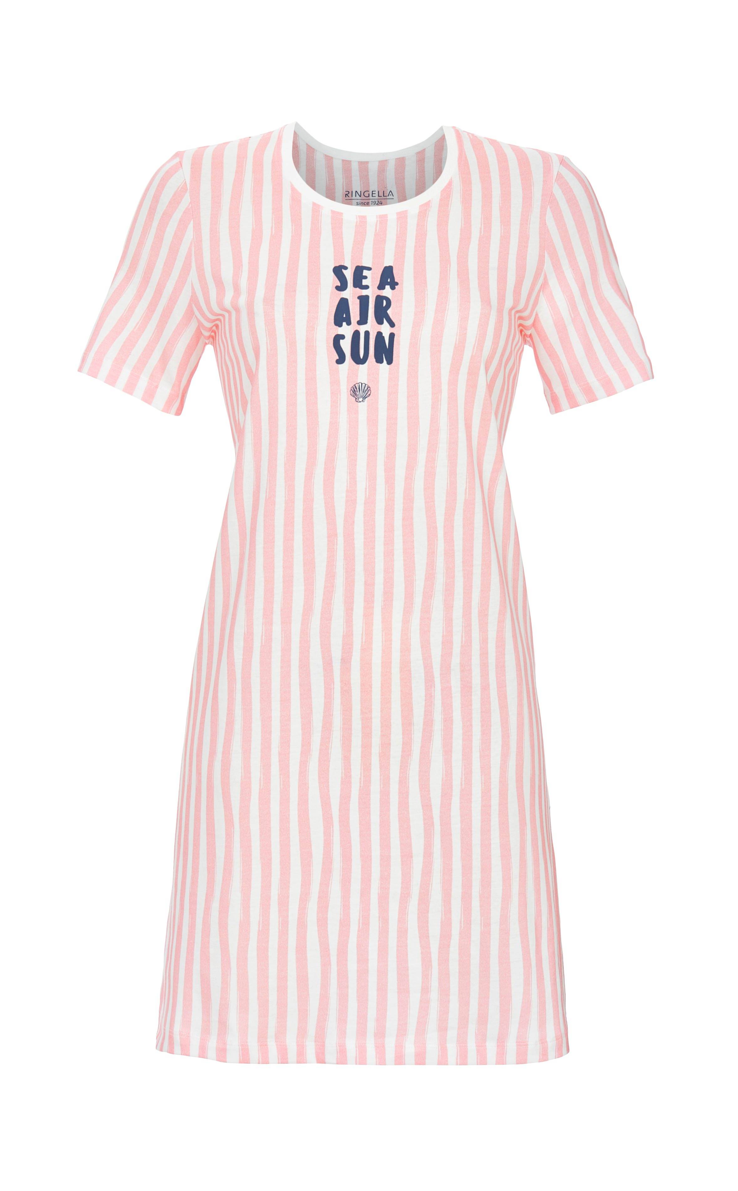 Bigshirt gestreift mit Motivdruck