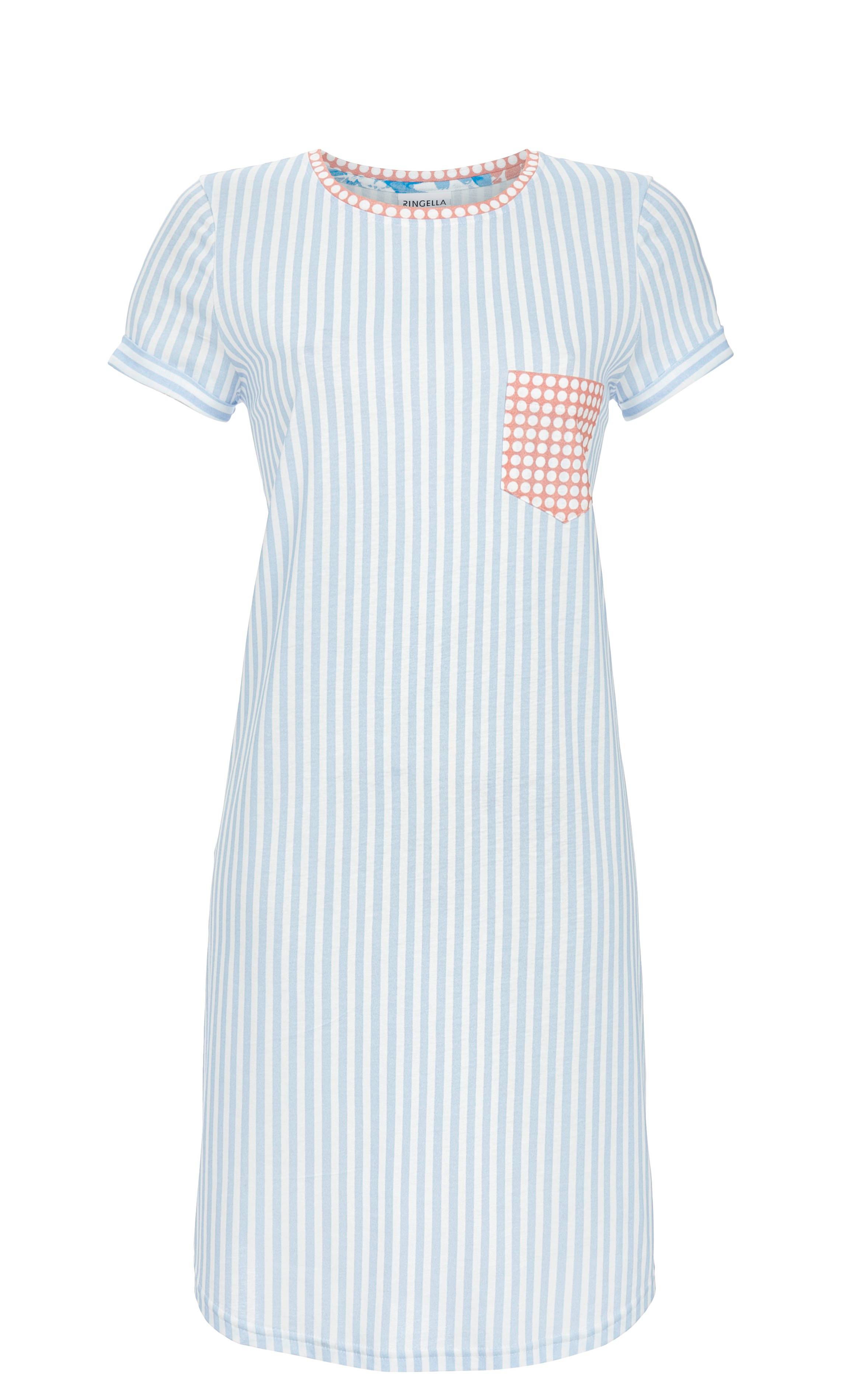 Gestreiftes Bigshirt mit Brusttasche