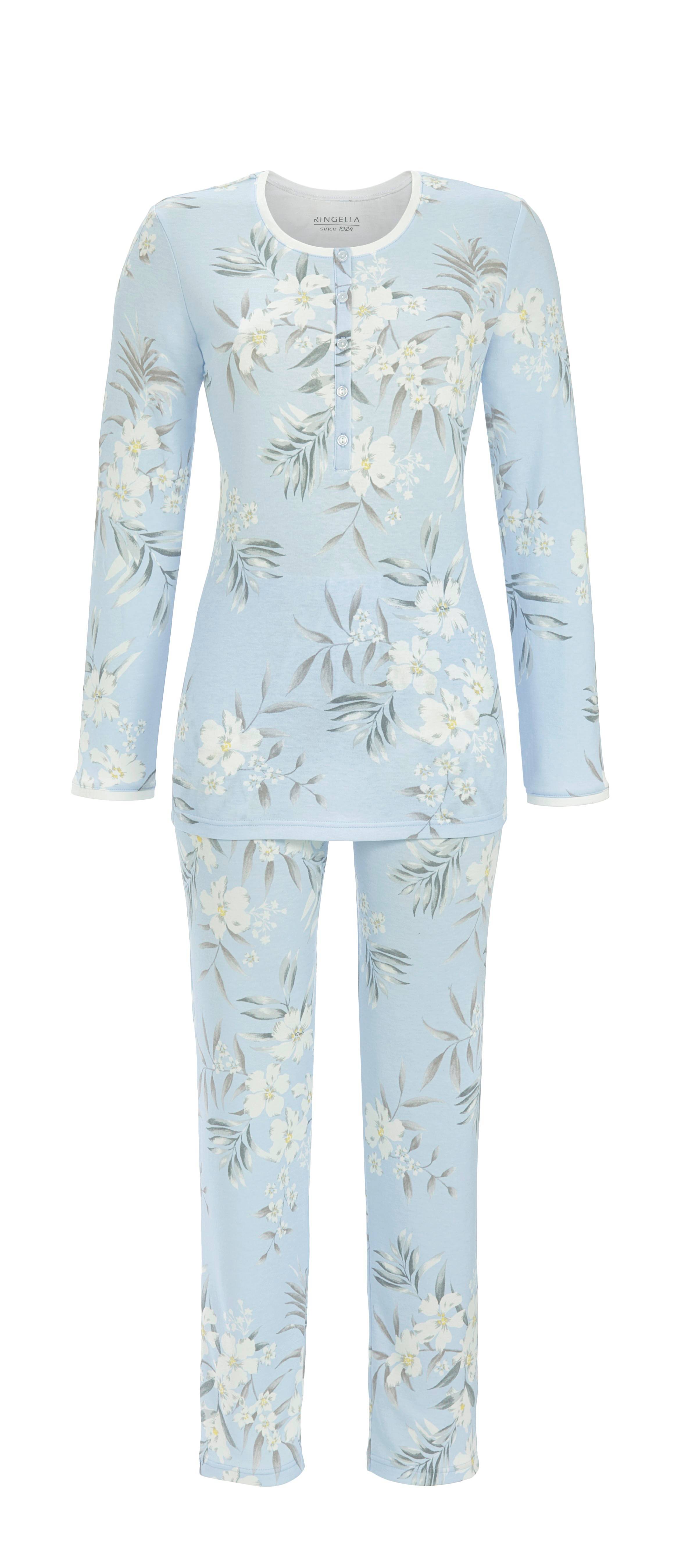 Pyjama mit Knopfleiste und Blumendessin