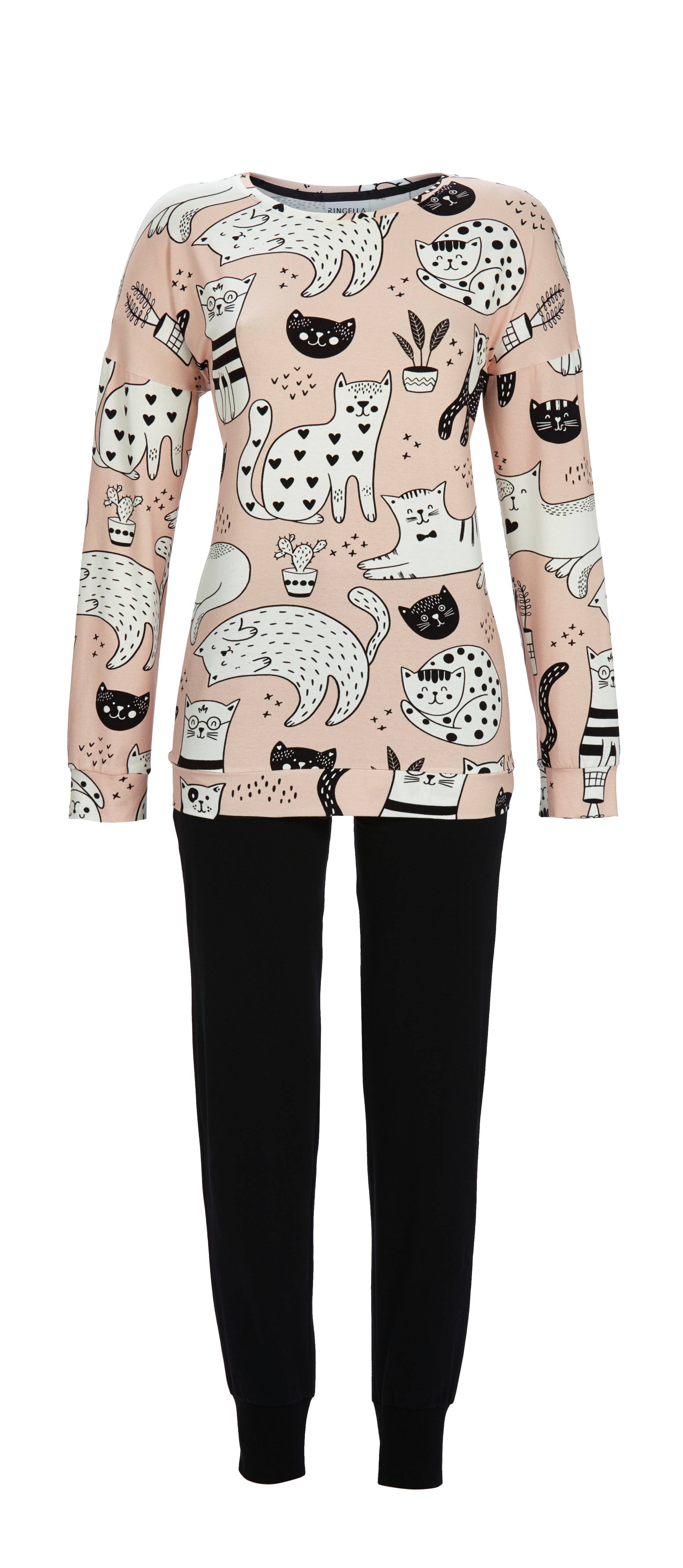 Pyjama mit Katzendessin