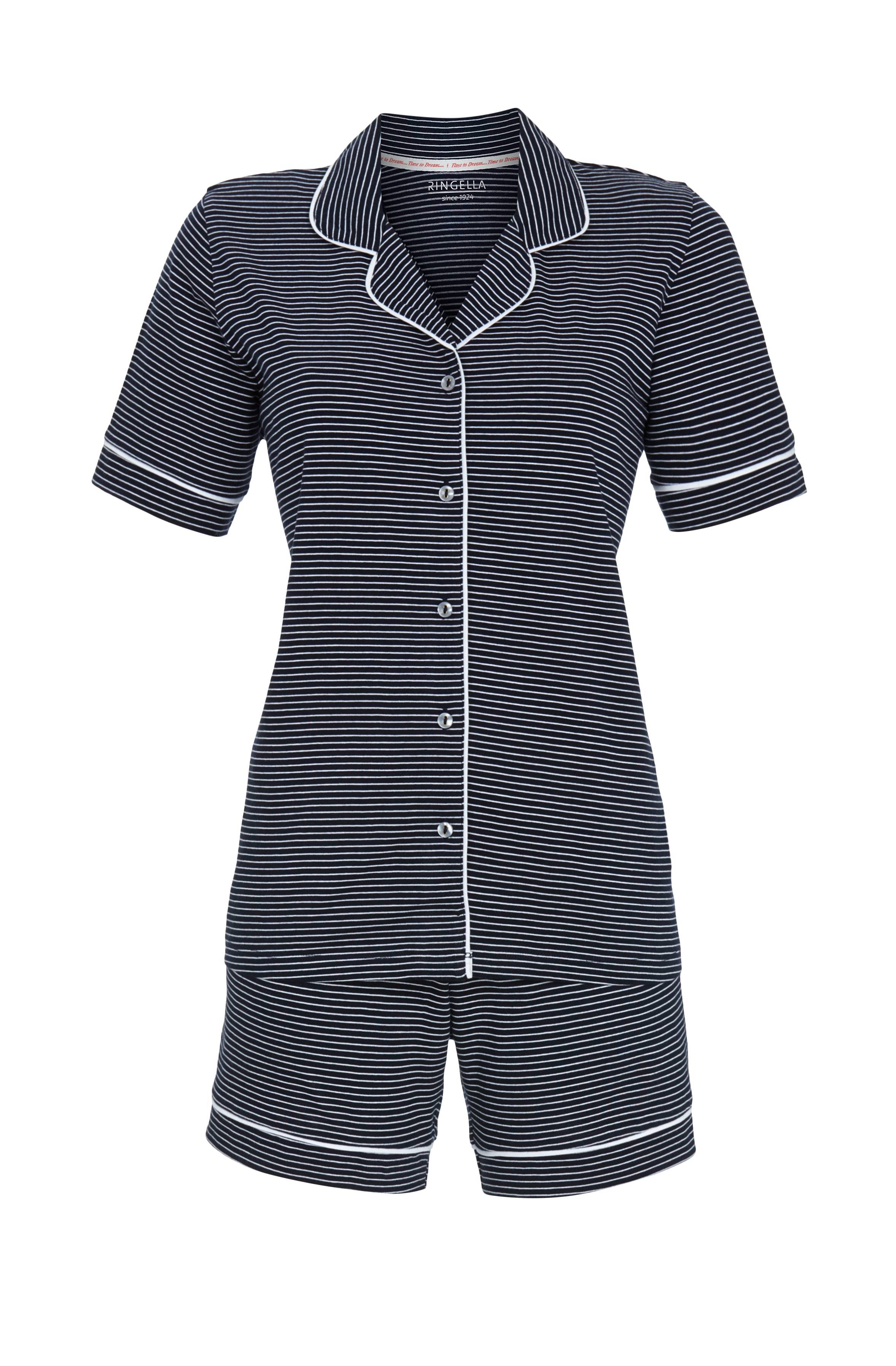 Shorty mit durchgeknöpftem Oberteil