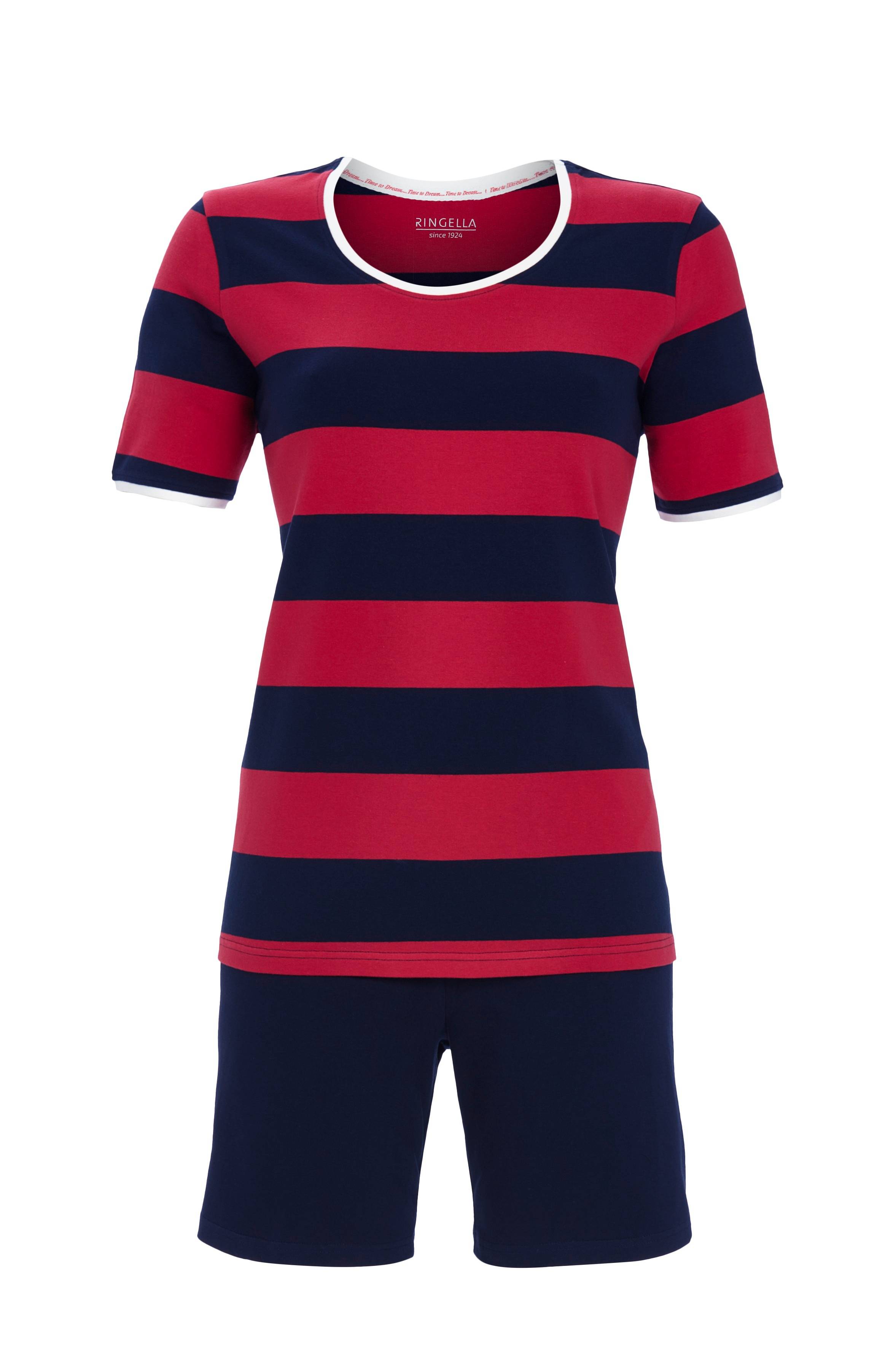 Shorty mit Oberteil in Blockstreifen-Dessin