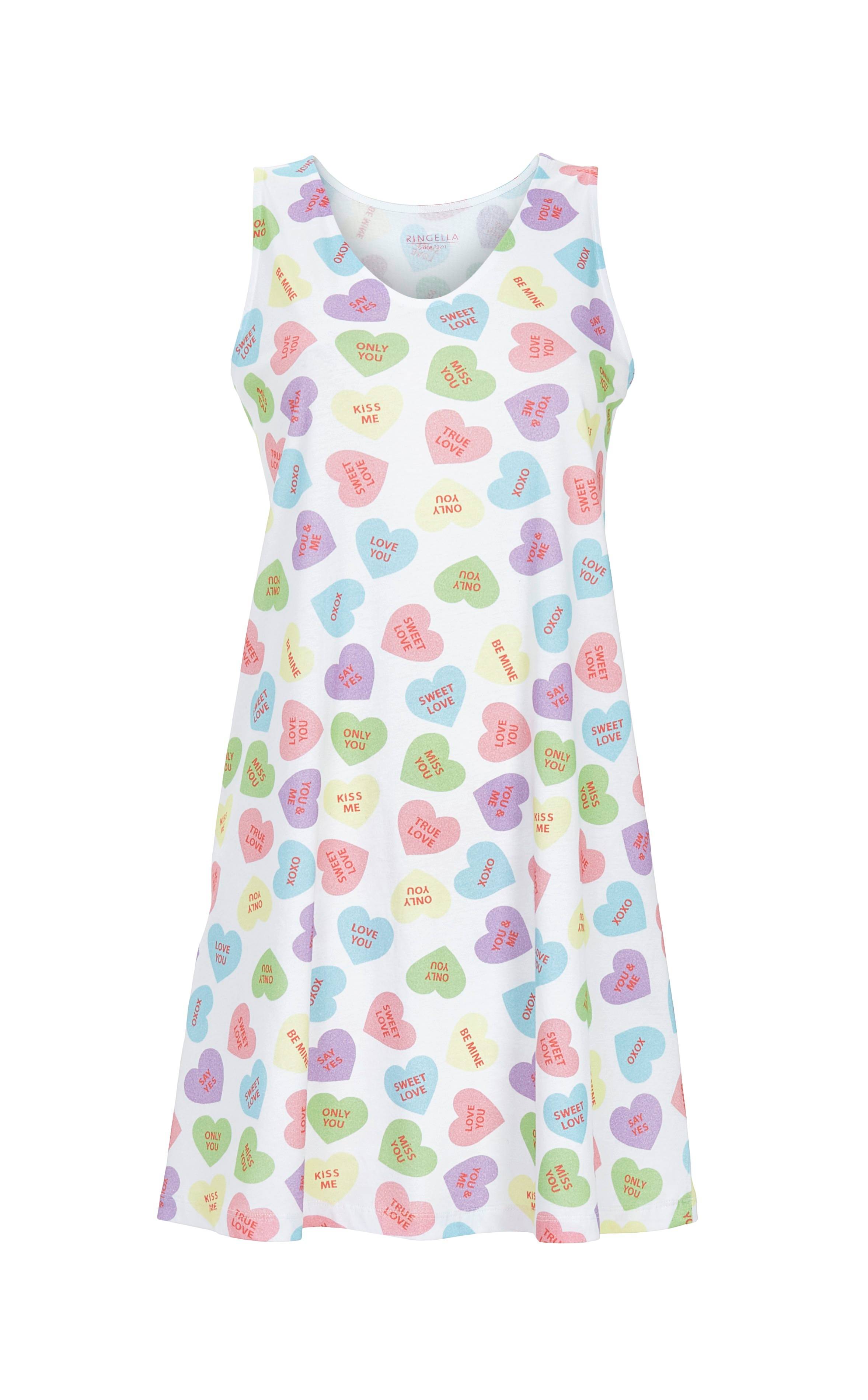 Ärmelloses Nachthemd mit V-Ausschnitt