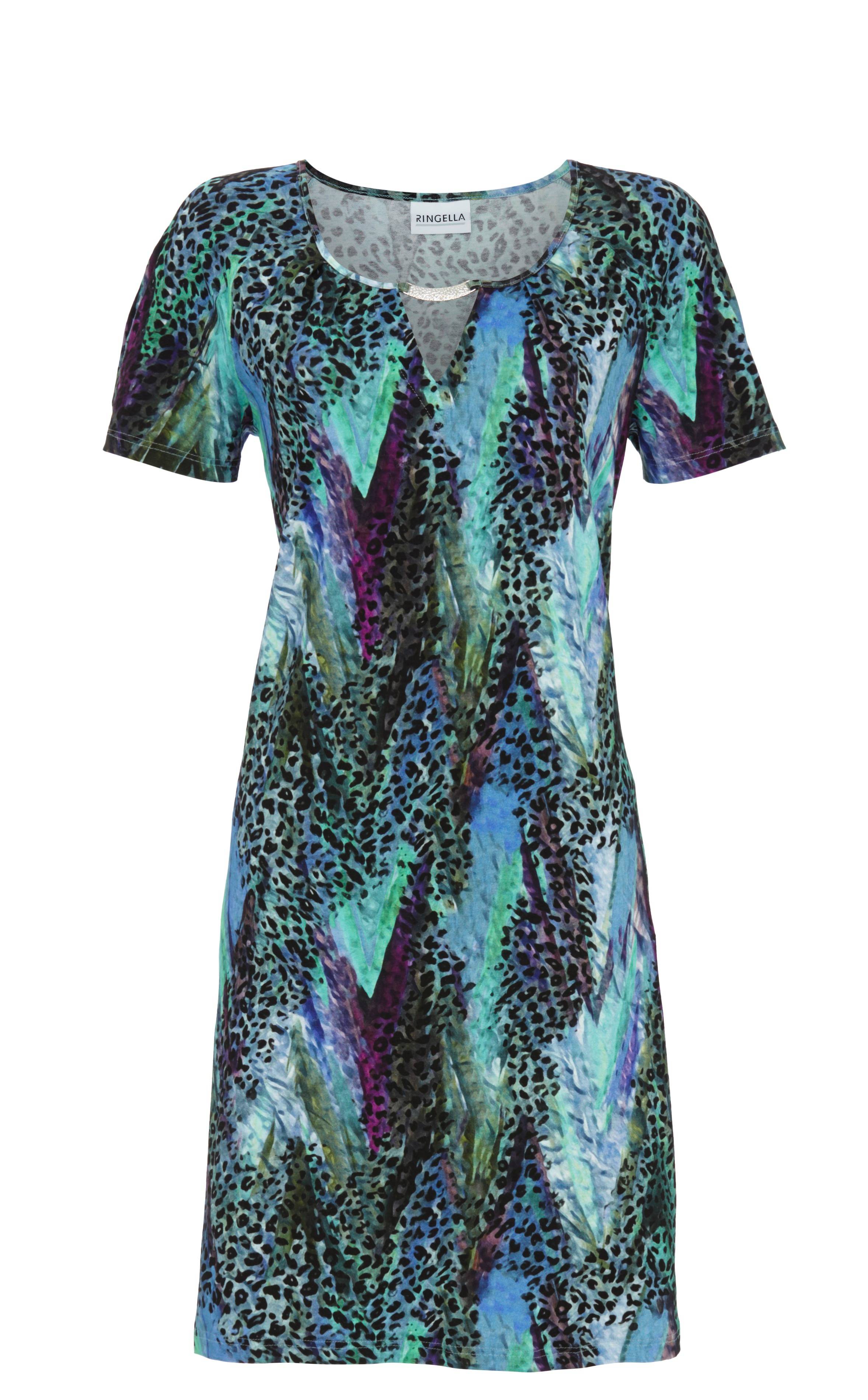 Jerseykleid mit Abstraktdessin