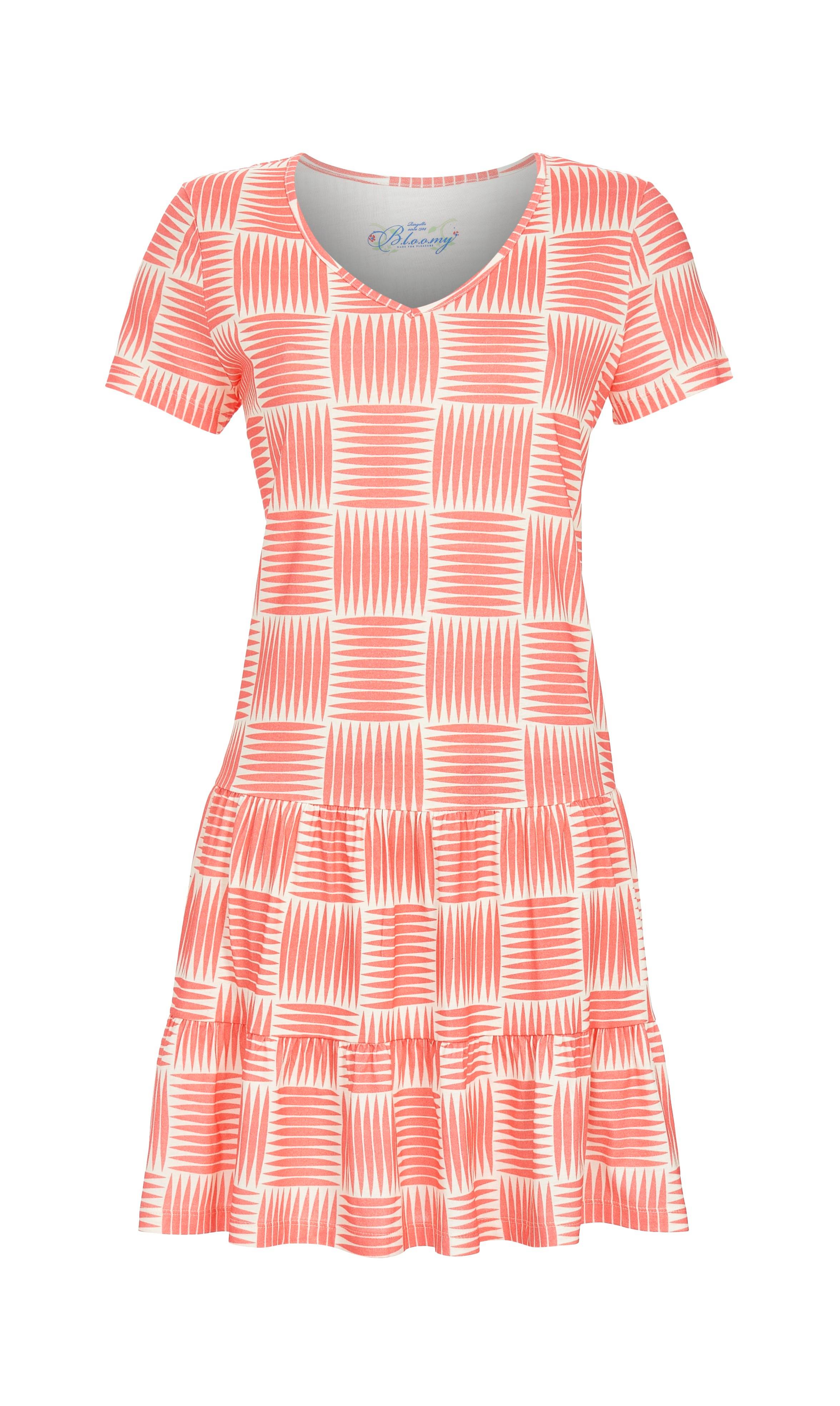 Gemustertes Kleid im Stufenlook